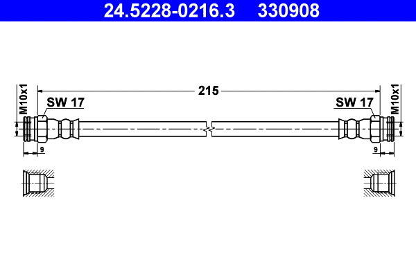 Stabdžių žarnelė ATE 24.5228-0216.3