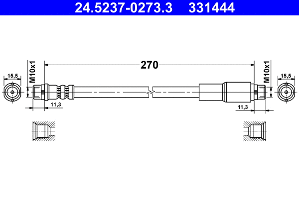 Stabdžių žarnelė ATE 24.5237-0273.3