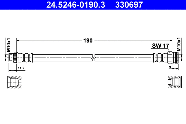 Stabdžių žarnelė ATE 24.5246-0190.3