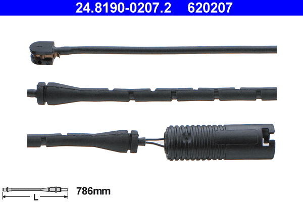 Stabdžių trinkelių susidėvėjimo daviklis ATE 24.8190-0207.2
