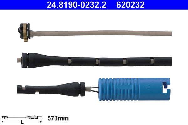 Stabdžių trinkelių susidėvėjimo daviklis ATE 24.8190-0232.2