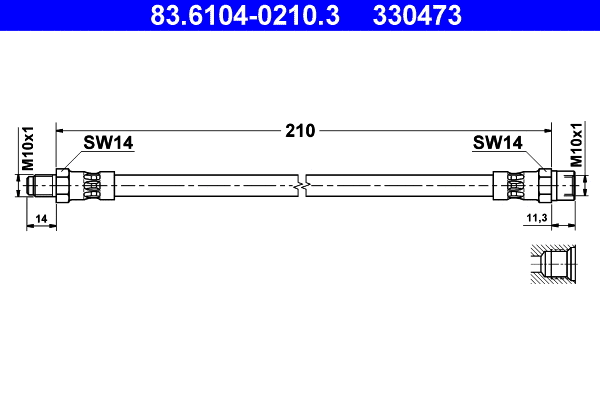 Stabdžių žarnelė ATE 83.6104-0210.3