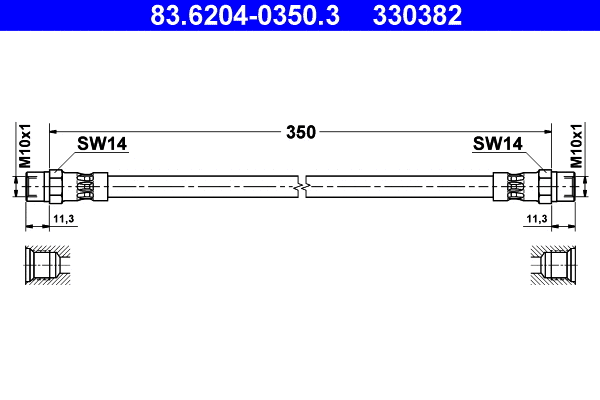 Stabdžių žarnelė ATE 83.6204-0350.3