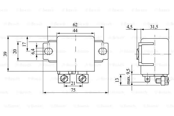 Pagrindinės srovės rėlė BOSCH 0 332 002 256