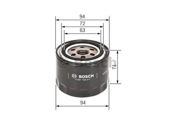 Alyvos filtras BOSCH 0 451 103 311