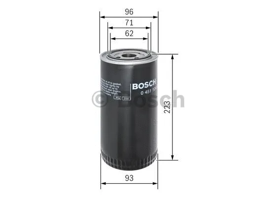 Alyvos filtras BOSCH 0 451 104 015
