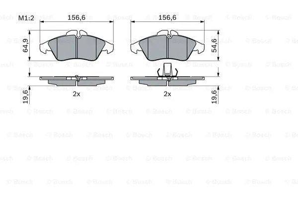 Diskinių stabdžių trinkelių rinkinys BOSCH 0 986 424 218