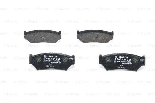 Diskinių stabdžių trinkelių rinkinys BOSCH 0 986 424 251