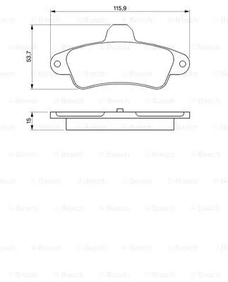Diskinių stabdžių trinkelių rinkinys BOSCH 0 986 424 277