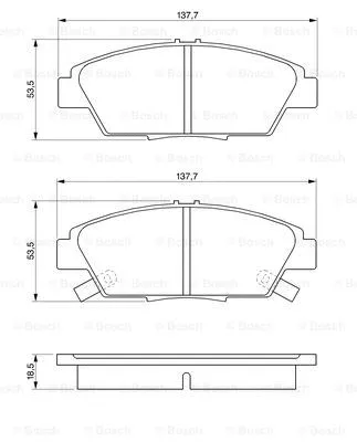 Diskinių stabdžių trinkelių rinkinys BOSCH 0 986 424 289