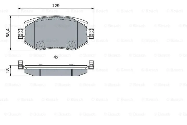 Diskinių stabdžių trinkelių rinkinys BOSCH 0 986 424 386