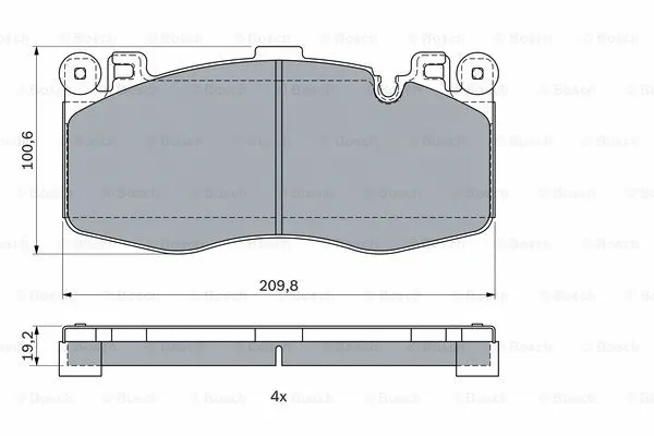 Diskinių stabdžių trinkelių rinkinys BOSCH 0 986 424 387