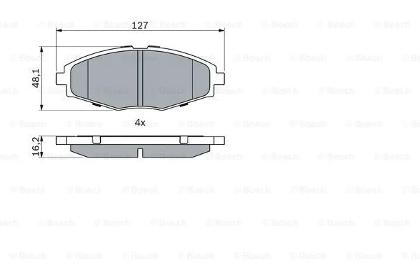 Diskinių stabdžių trinkelių rinkinys BOSCH 0 986 424 512