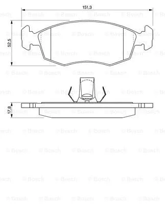Diskinių stabdžių trinkelių rinkinys BOSCH 0 986 424 554