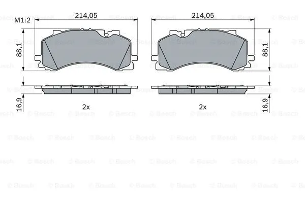 Diskinių stabdžių trinkelių rinkinys BOSCH 0 986 424 850
