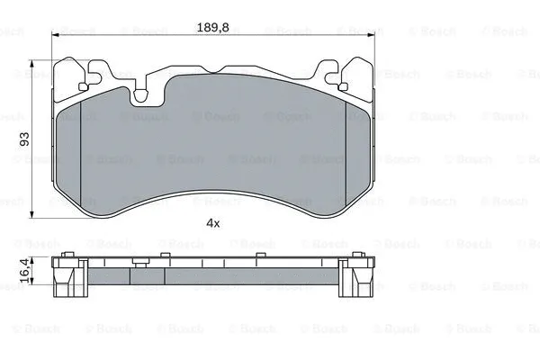 Diskinių stabdžių trinkelių rinkinys BOSCH 0 986 424 861