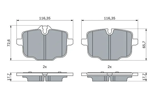 Diskinių stabdžių trinkelių rinkinys BOSCH 0 986 424 922