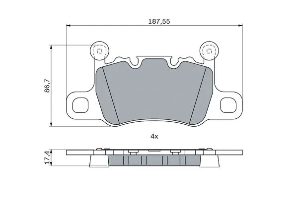 Diskinių stabdžių trinkelių rinkinys BOSCH 0 986 424 926