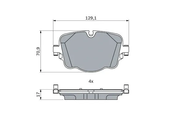 Diskinių stabdžių trinkelių rinkinys BOSCH 0 986 424 948