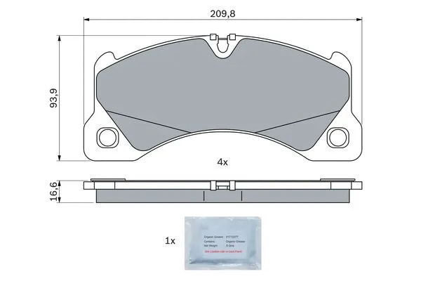 Diskinių stabdžių trinkelių rinkinys BOSCH 0 986 424 970