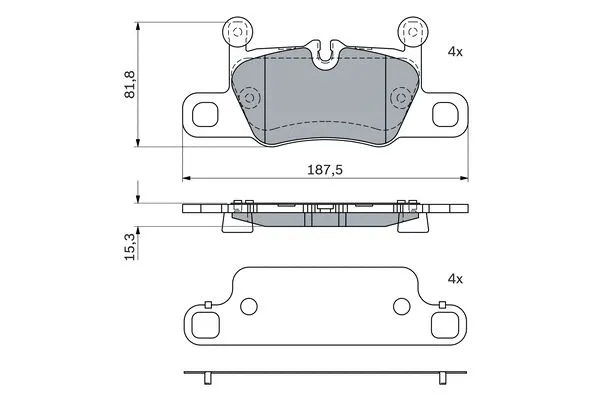 Diskinių stabdžių trinkelių rinkinys BOSCH 0 986 424 972