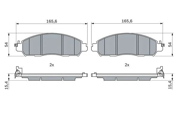 Diskinių stabdžių trinkelių rinkinys BOSCH 0 986 424 973