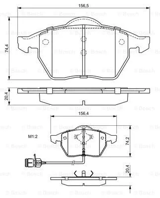 Diskinių stabdžių trinkelių rinkinys BOSCH 0 986 460 937