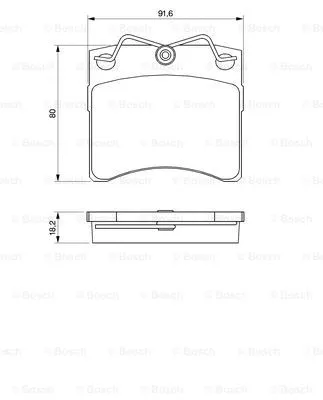 Diskinių stabdžių trinkelių rinkinys BOSCH 0 986 460 954