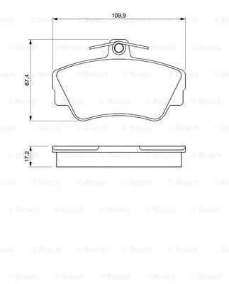 Diskinių stabdžių trinkelių rinkinys BOSCH 0 986 460 989