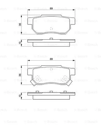 Diskinių stabdžių trinkelių rinkinys BOSCH 0 986 461 131