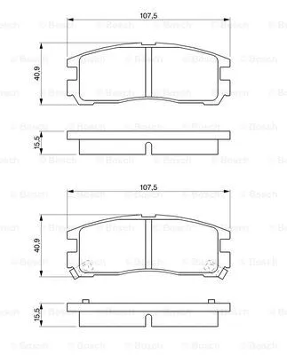 Diskinių stabdžių trinkelių rinkinys BOSCH 0 986 461 145