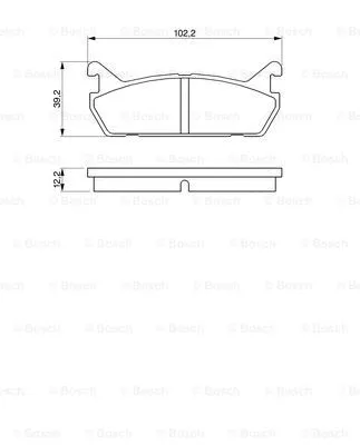 Diskinių stabdžių trinkelių rinkinys BOSCH 0 986 461 146