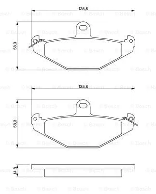 Diskinių stabdžių trinkelių rinkinys BOSCH 0 986 461 148