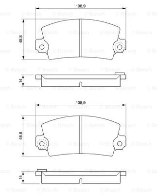 Diskinių stabdžių trinkelių rinkinys BOSCH 0 986 461 396