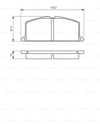 Diskinių stabdžių trinkelių rinkinys BOSCH 0 986 468 701
