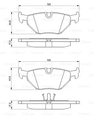 Diskinių stabdžių trinkelių rinkinys BOSCH 0 986 469 960