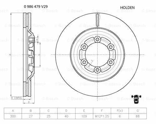 Stabdžių diskas BOSCH 0 986 479 V29