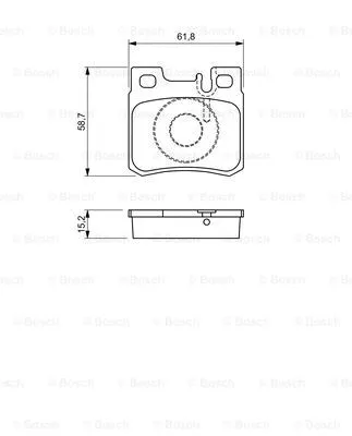Diskinių stabdžių trinkelių rinkinys BOSCH 0 986 490 260