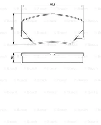 Diskinių stabdžių trinkelių rinkinys BOSCH 0 986 491 410