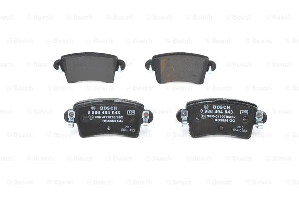 Diskinių stabdžių trinkelių rinkinys BOSCH 0 986 494 043