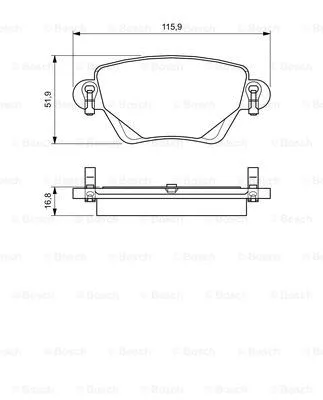 Diskinių stabdžių trinkelių rinkinys BOSCH 0 986 494 046
