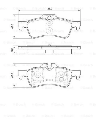 Diskinių stabdžių trinkelių rinkinys BOSCH 0 986 494 063