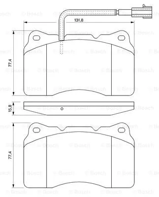 Diskinių stabdžių trinkelių rinkinys BOSCH 0 986 494 067