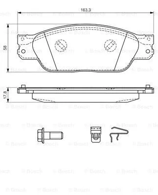 Diskinių stabdžių trinkelių rinkinys BOSCH 0 986 494 141