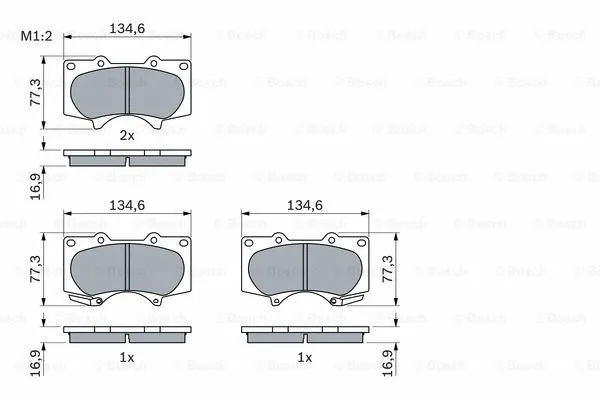 Diskinių stabdžių trinkelių rinkinys BOSCH 0 986 494 153