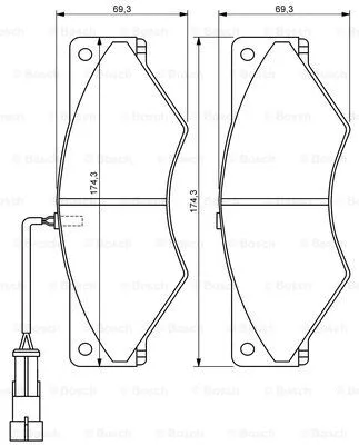 Diskinių stabdžių trinkelių rinkinys BOSCH 0 986 494 193