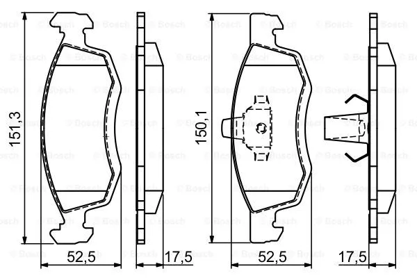 Diskinių stabdžių trinkelių rinkinys BOSCH 0 986 494 197