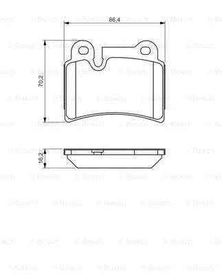 Diskinių stabdžių trinkelių rinkinys BOSCH 0 986 494 210