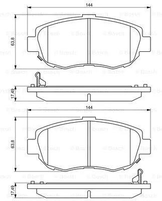 Diskinių stabdžių trinkelių rinkinys BOSCH 0 986 494 211