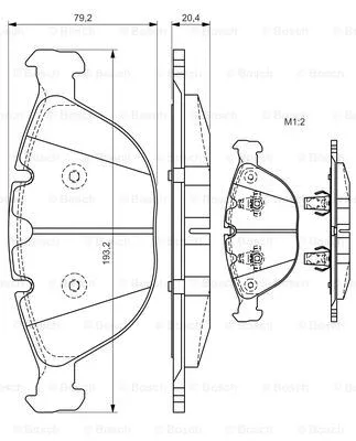 Diskinių stabdžių trinkelių rinkinys BOSCH 0 986 494 217